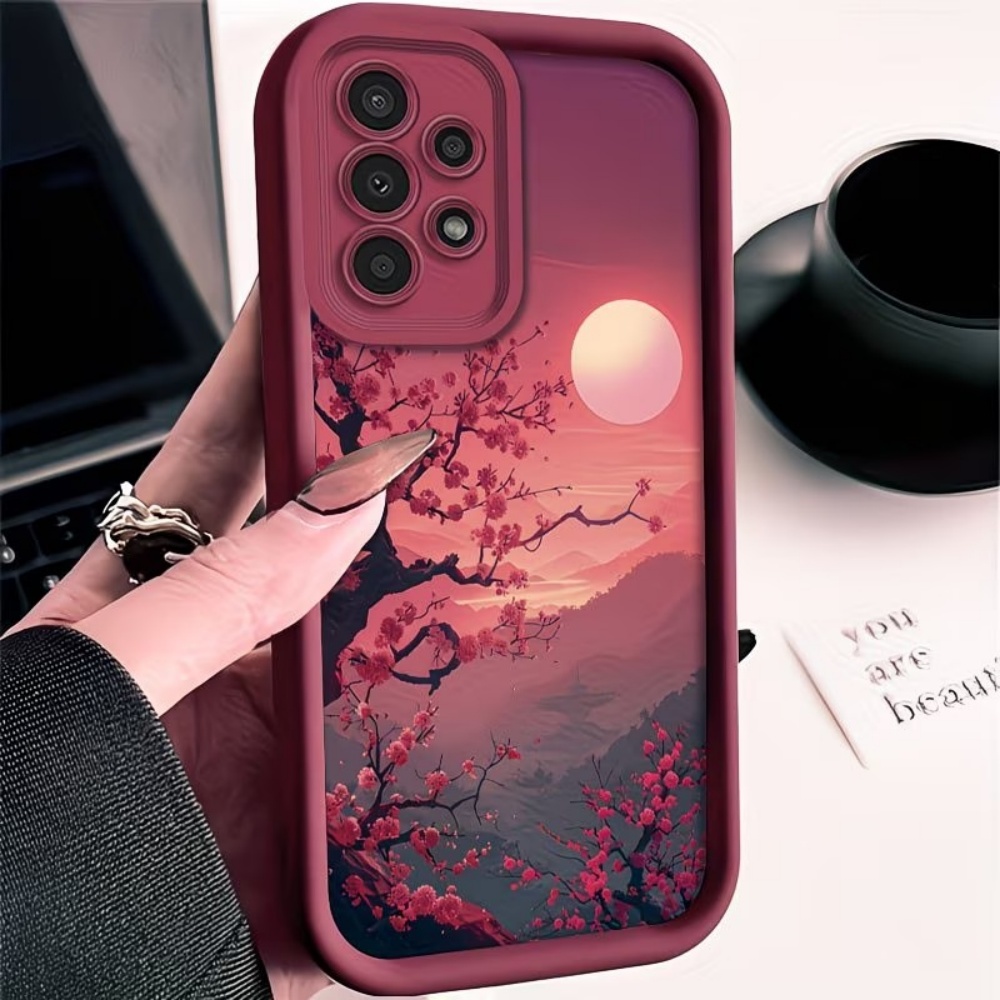 Phone Cases Red - Gün Batımı Dağ Zirvesi Düşmeye Karşı