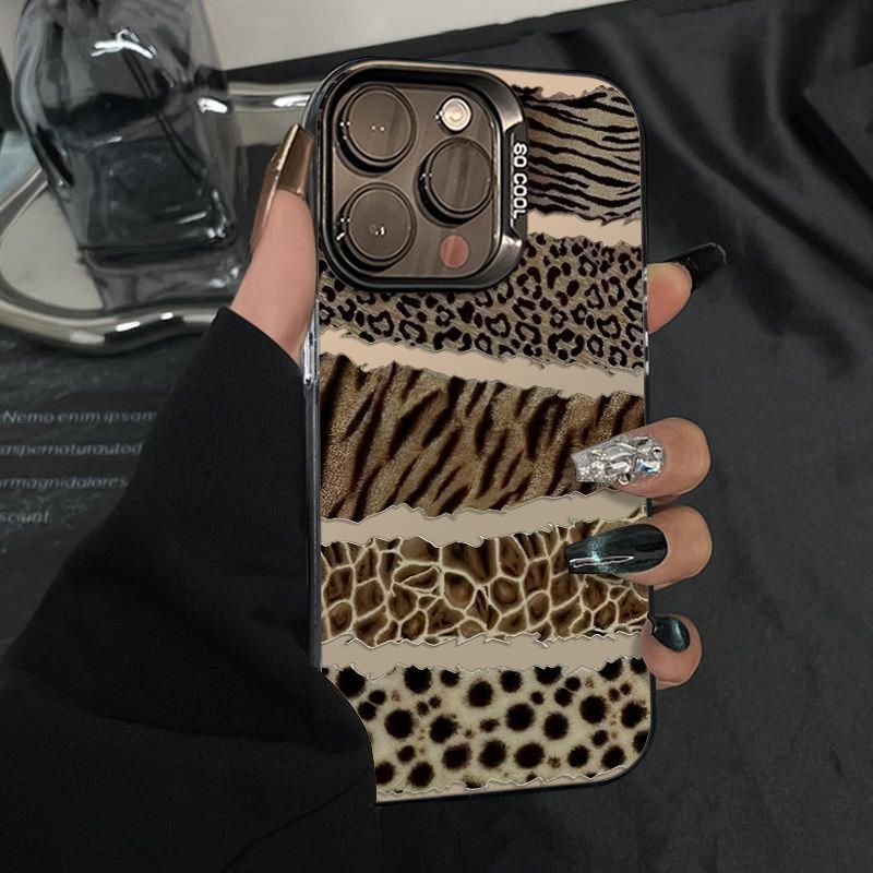 Phone Cases Nyc - Lüks Kahverengi Leopar Y2K telefon kılıfı