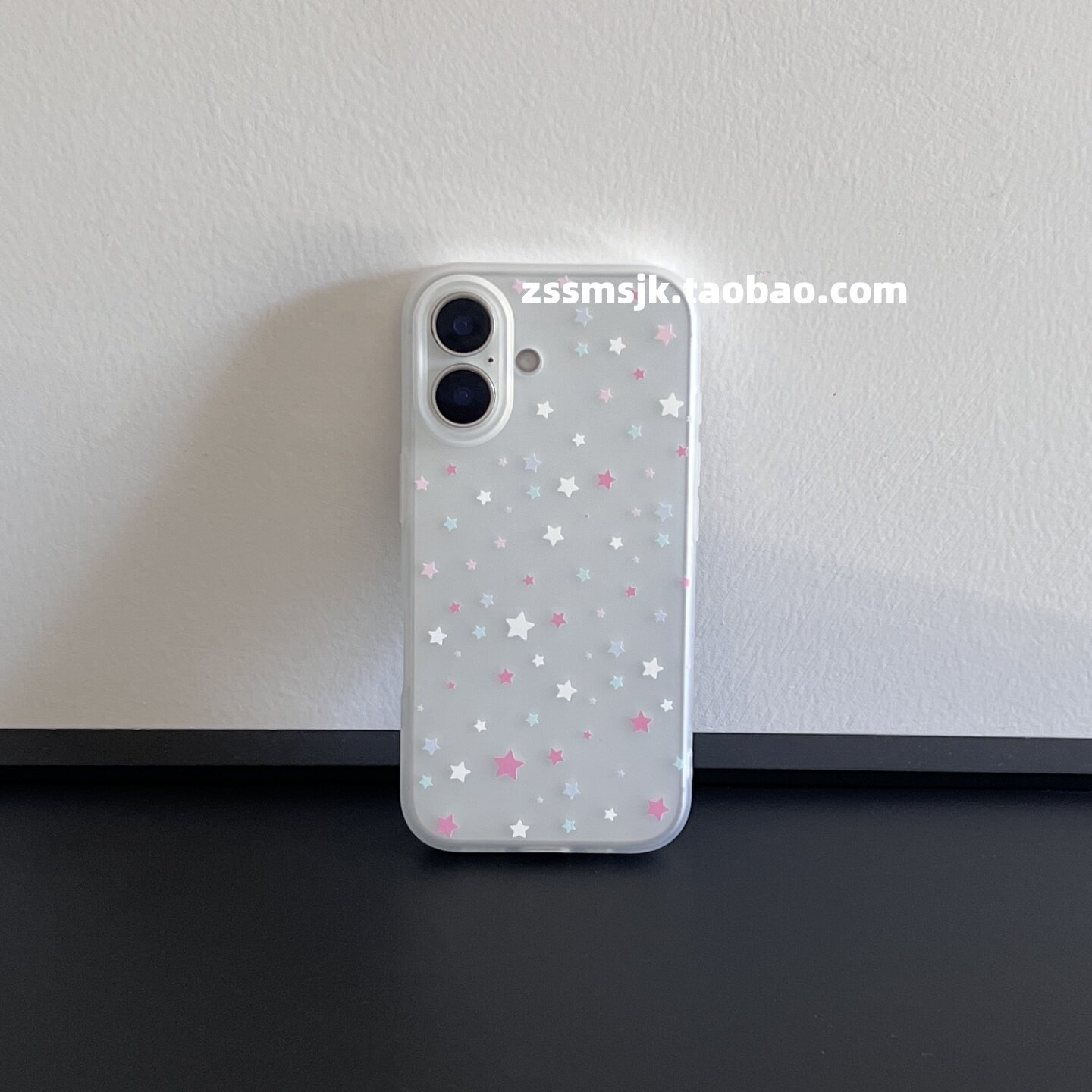 Phone Cases Kawaii - Kore Tarzı Renkli Yıldız Desenli Mat