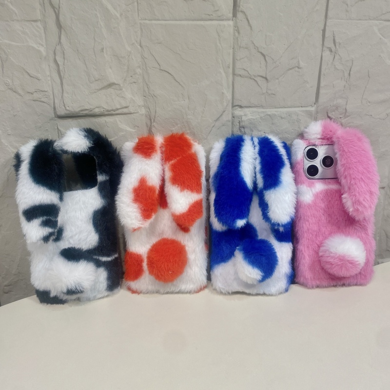 Phone Cases Iphone 14 - Sevimli Tavşan Tasarımlı Tüylü Telefon Kılıfları