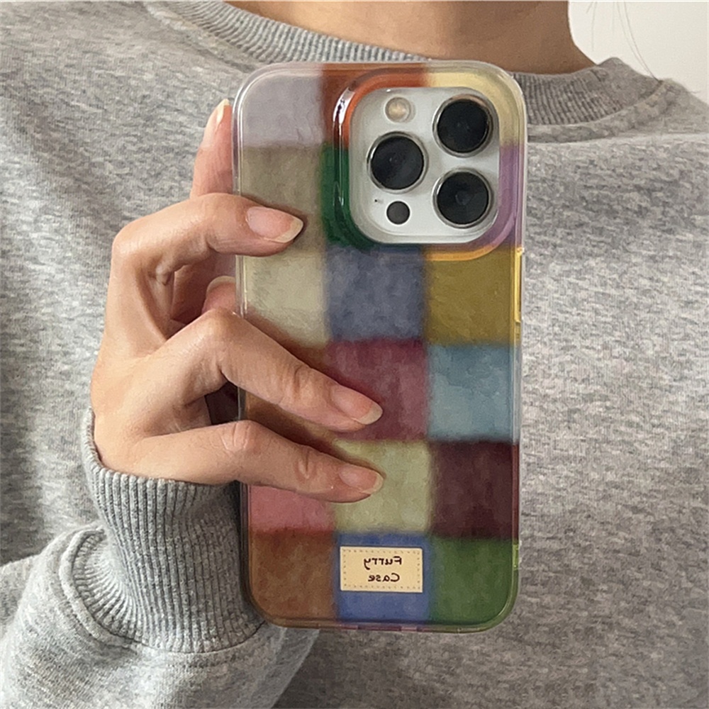 Phone Cases Nyc - Sevimli Dopamin Renk Bloğu Maç Ekose