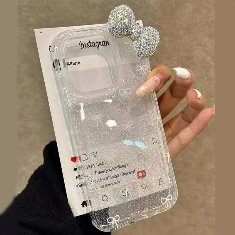 Phone Cases Classy - Lüks Işıltılı Toz 3D Tam Elmaslı
