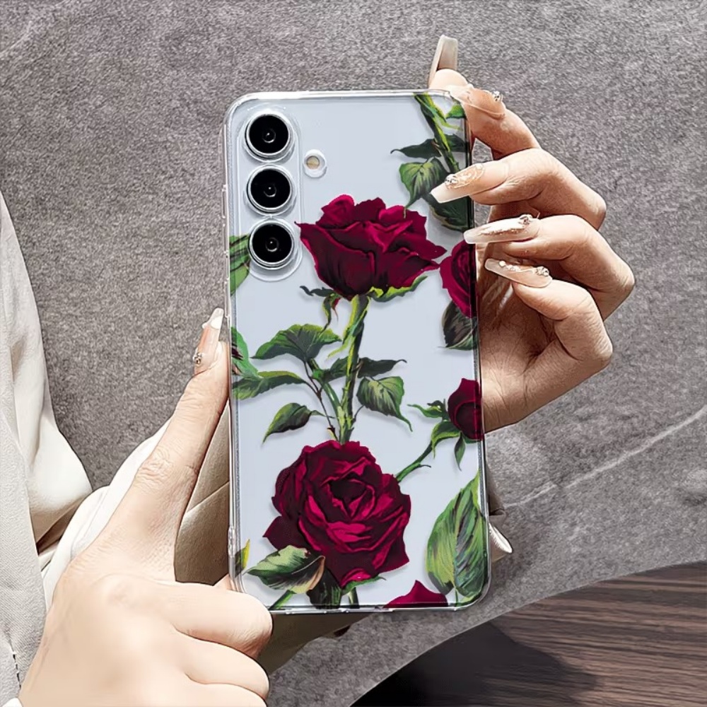 Estetik Kırmızı Gül Çiçekli Te - Phone Cases Red incelemesi ve fiyatı