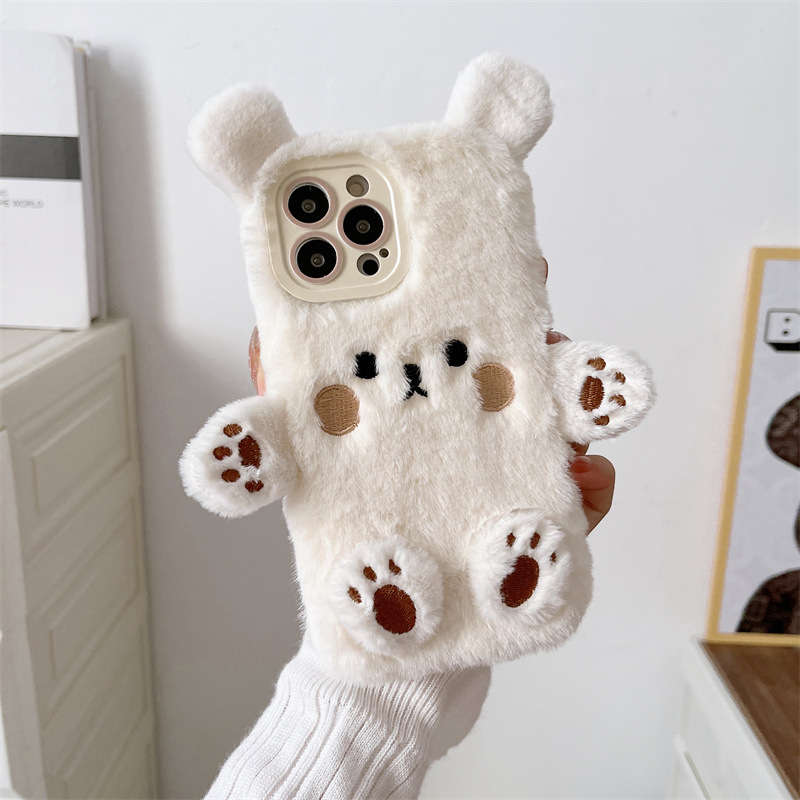 Kore 3D Çizgi Film Ayı Tüylü P - Phone Cases Iphone 14 incelemesi ve fiyatı