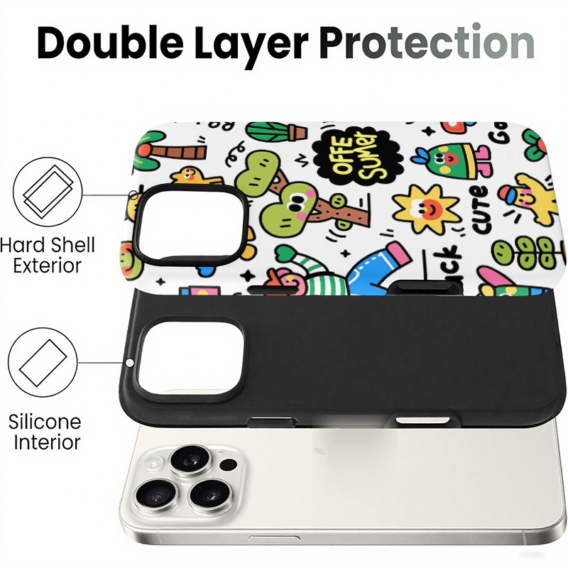 Doodle Desenli Yaz Temalı Kari - Phone Cases Kawaii incelemesi ve fiyatı