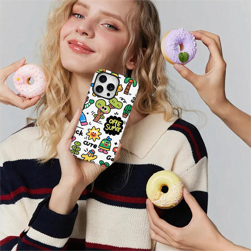 Doodle Desenli Yaz Temalı Kari - Phone Cases Kawaii incelemesi ve fiyatı
