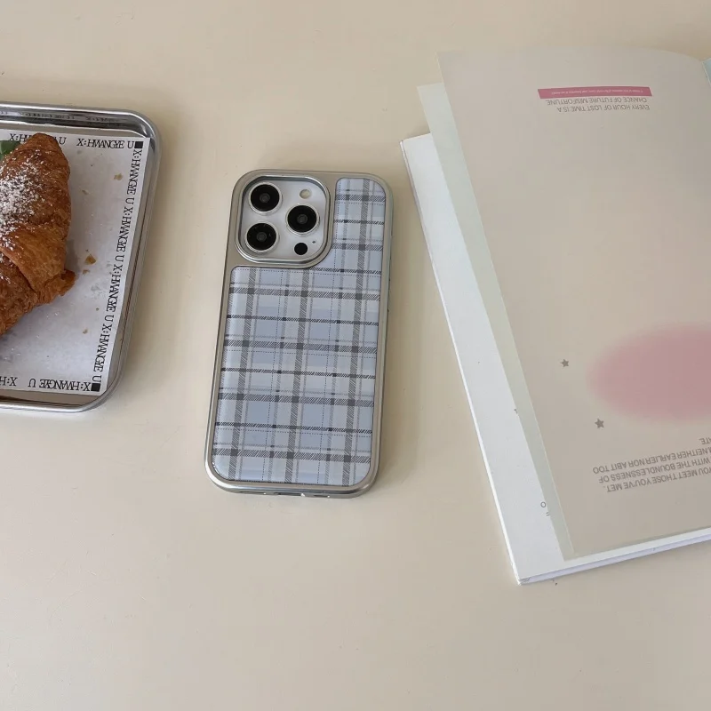 Kore Tarzı Epoksi Mavi Ekose D - Phone Cases Korea incelemesi ve fiyatı