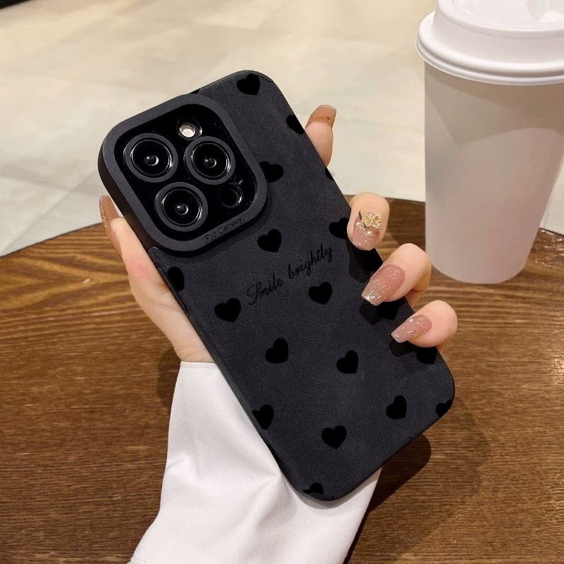 Yeni Lüks Siyah Kalp Desenli Y - Phone Cases Classy incelemesi ve fiyatı