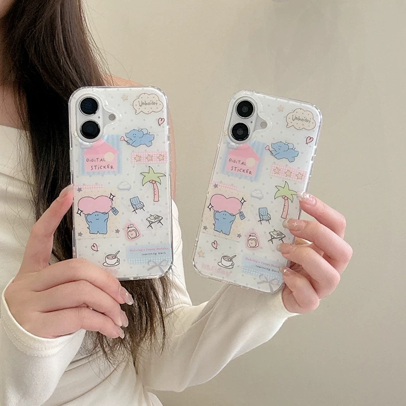 Sevimli Karikatür Fil Aşk Yaka - Phone Cases Kawaii incelemesi ve fiyatı