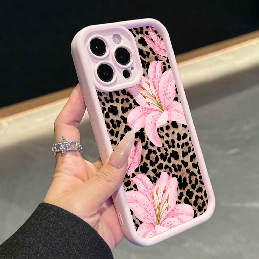 Pembe Fiyonk Zambak Çiçeği Leo - Phone Cases Leopard Print incelemesi ve fiyatı