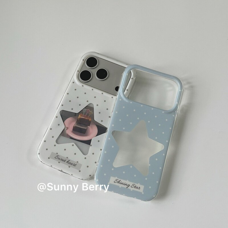 Kore INS Puantiyeli Beyaz Mavi - Phone Cases Korea incelemesi ve fiyatı