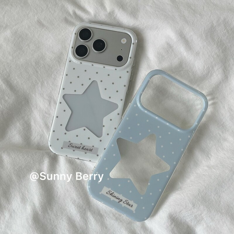 Kore INS Puantiyeli Beyaz Mavi - Phone Cases Korea incelemesi ve fiyatı