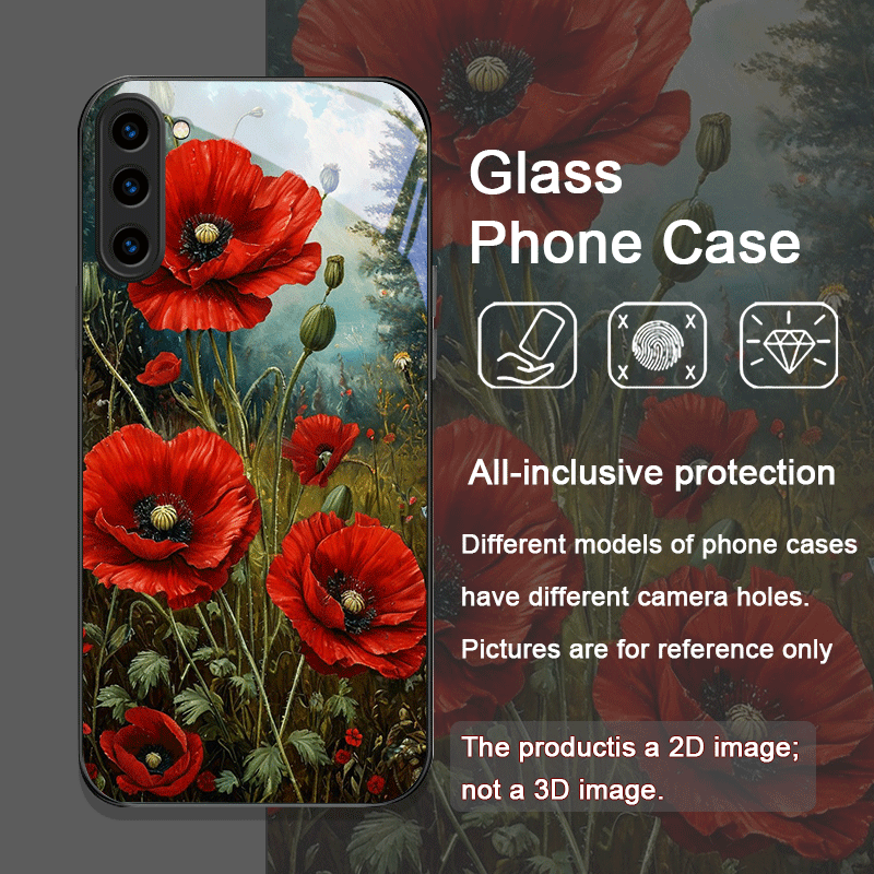 Retro Gelincik Çiçeği Çiçeklen - Phone Cases Red incelemesi ve fiyatı