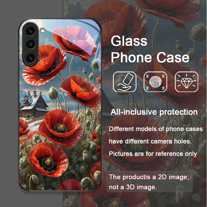 Retro Gelincik Çiçeği Çiçeklen - Phone Cases Red incelemesi ve fiyatı