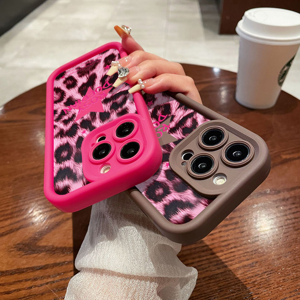 Moda Pembe Leopar Desenli Tele - Phone Cases Leopard Print incelemesi ve fiyatı