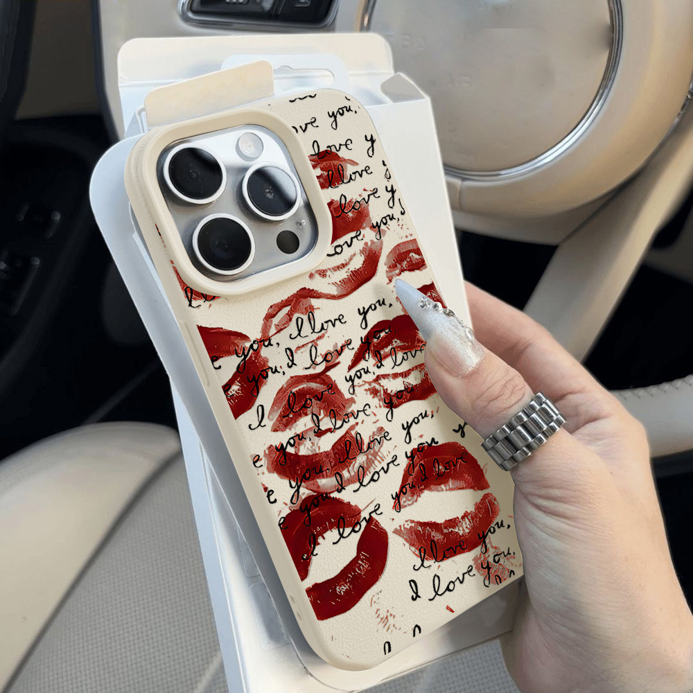 Parlak Kırmızı Dudaklı Deri Te - Phone Cases Red incelemesi ve fiyatı