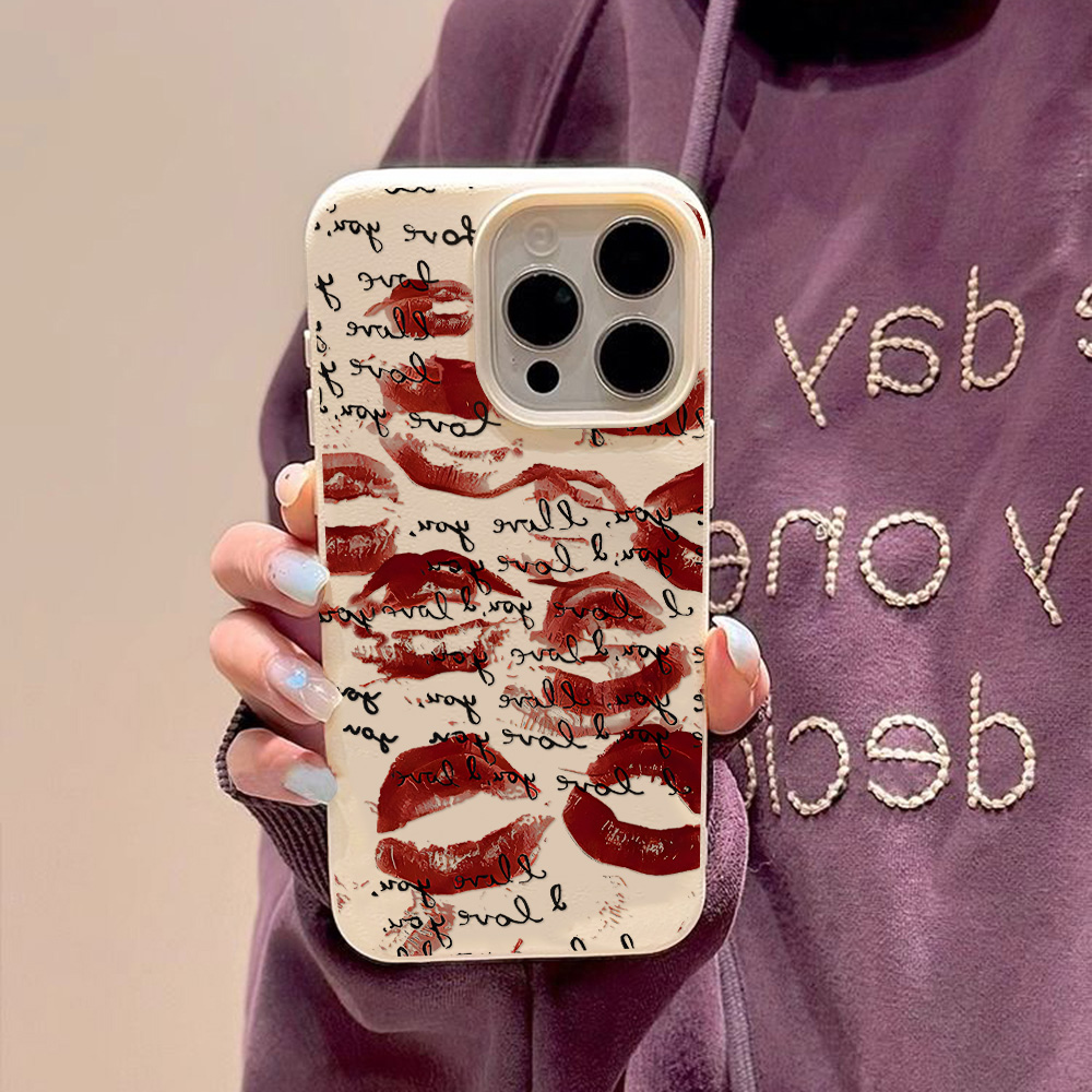 Parlak Kırmızı Dudaklı Deri Te - Phone Cases Red incelemesi ve fiyatı