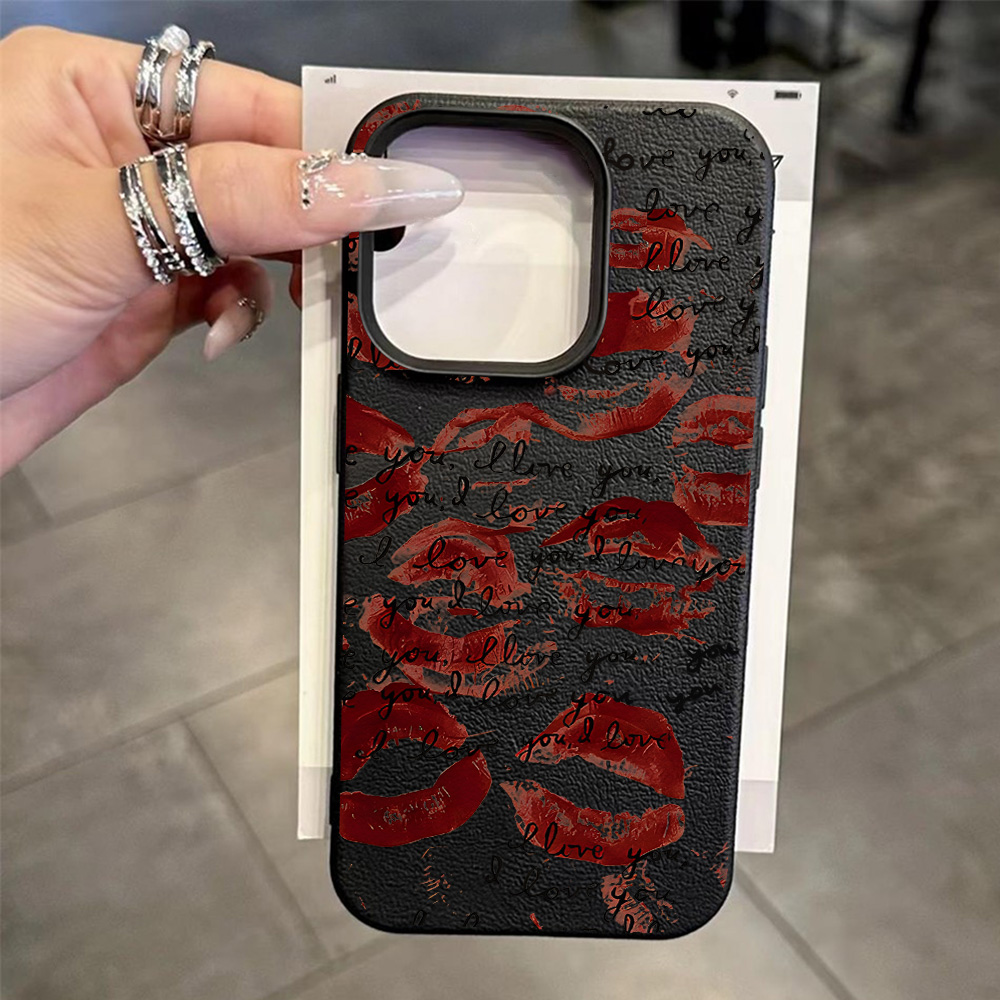 Parlak Kırmızı Dudaklı Deri Te - Phone Cases Red incelemesi ve fiyatı